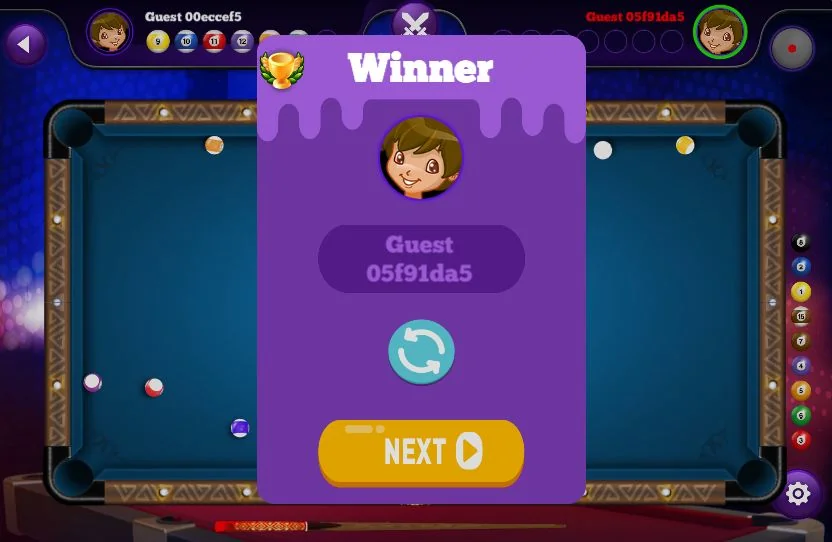 8 Ball Pool 1-on-1 match