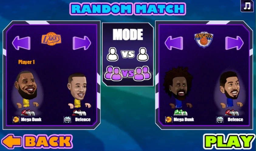 Basketball Legends 2 player mode