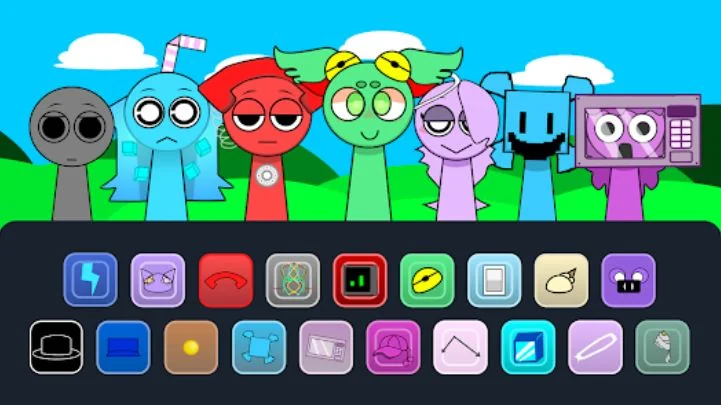 Characters in action during a Sprunked mixing session.