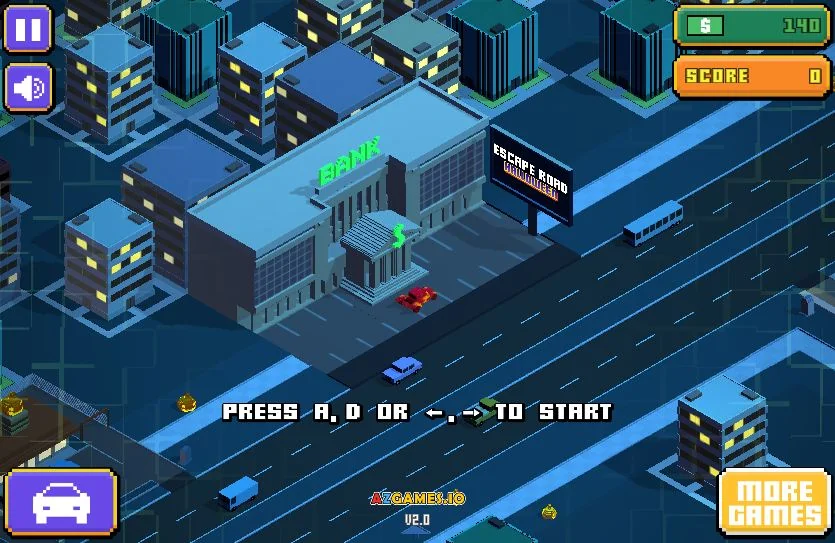 Escape Road Halloween game interface