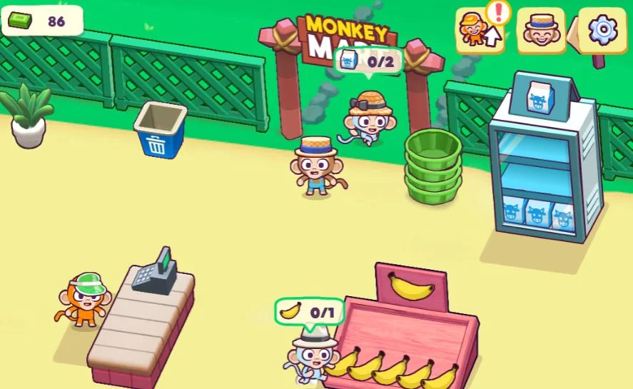 Monkey-Mart-gameplay-Cute-monkey-running-in-the-supermarket