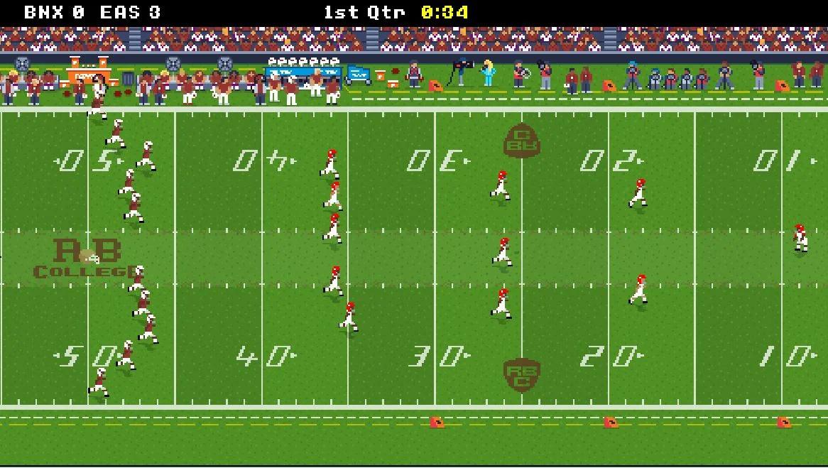 Retro Bowl College gameplay interface