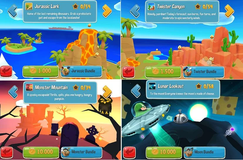 collect coin to unlock new worldmap in Ski Frenzy