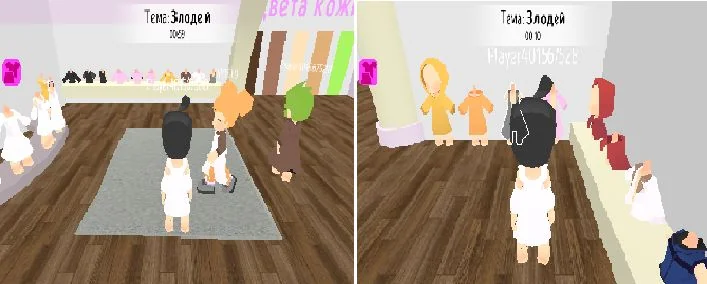 screenshot of dressing areas in dress to impress game, many kind of clothes to pickup
