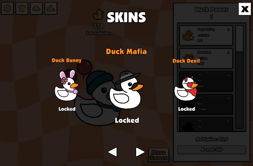 duck clicker unlock outfit