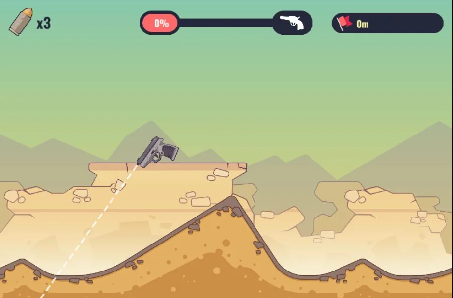 screenshot of Gunspin's interface