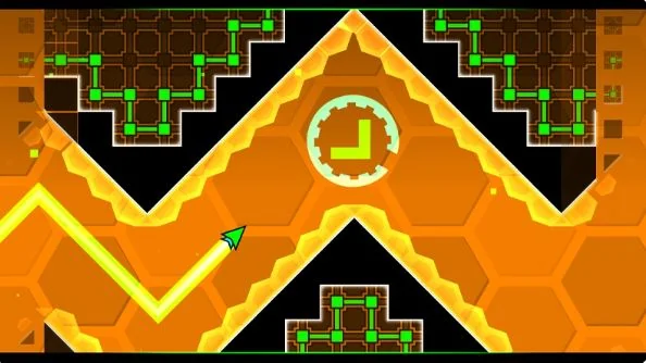 the unique graphics of geometry dash