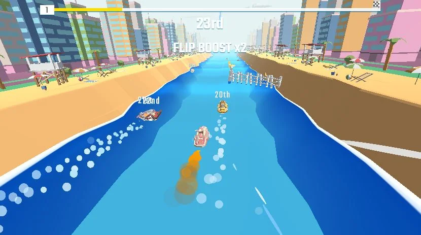 screenshot of racing track in Jetski Race