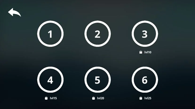 screenshot of 6 trials that player have to unlock in bike xtreme