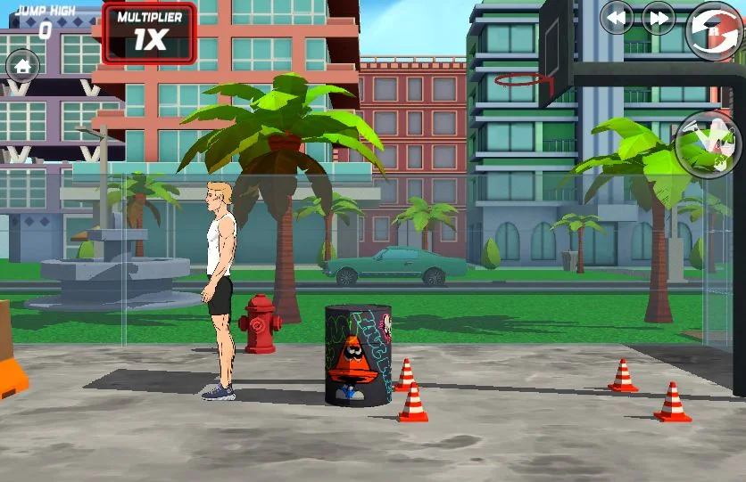 screenshot of game interface in Mr Flip