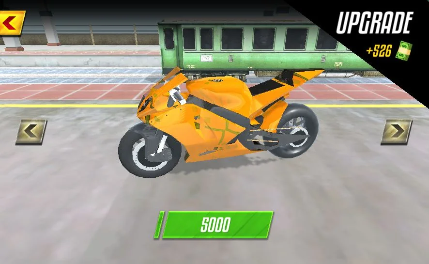 in subway moto, player can upgrade to the new motor by completing the target required