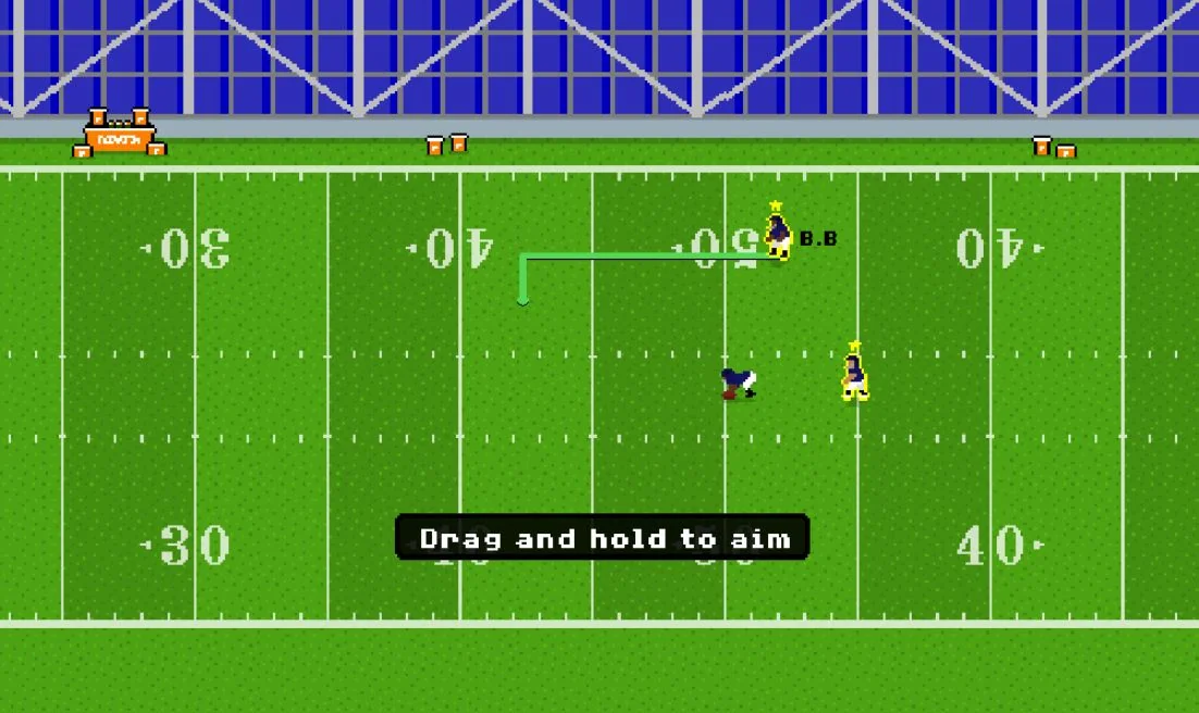 screenshot of the football court of retro bowl 25