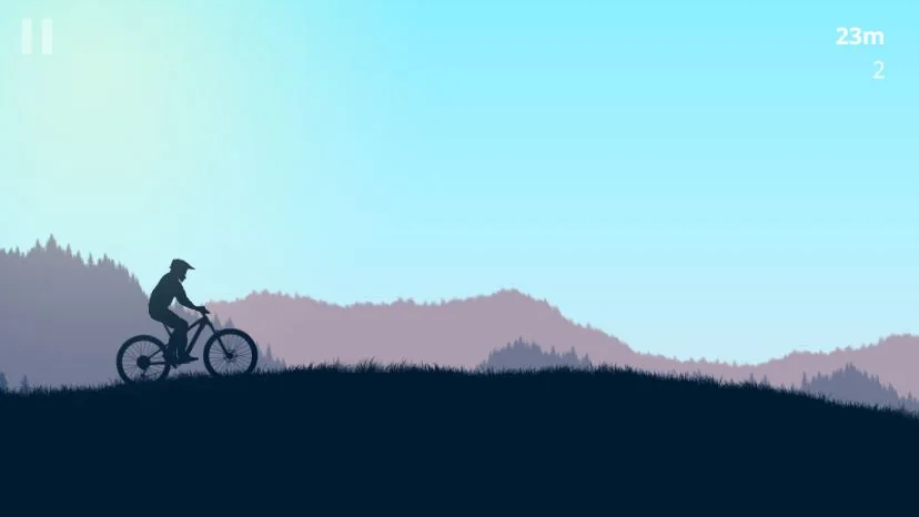 screenshot of simple interface in bike xtreme, only one kind of rail