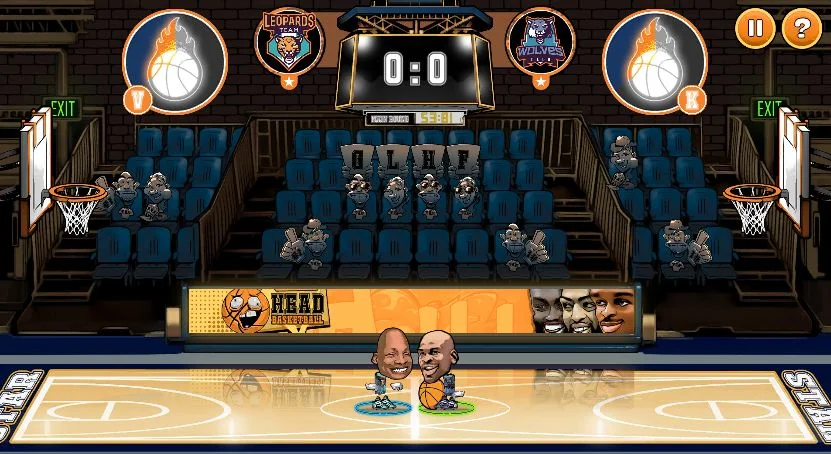 screenshot of the court of Head Basketball game