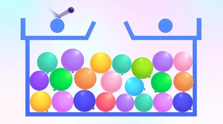 Gameplay interface of Thorn and Balloons