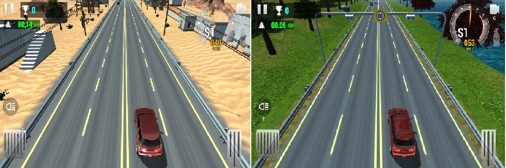 different themes you can choose in traffic rally game